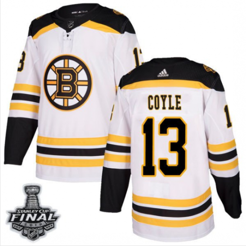 Charlie Coyle Bruins Auswärts Weiß 2019 Stanley Cup Final Stitched